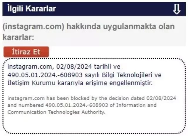 BTK Instagram engeli