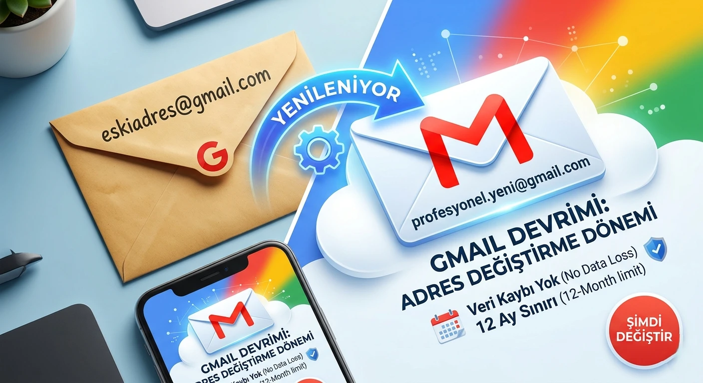 Google Gmai E-Posta Adresi Değiştirme Dönemini Başlattı
