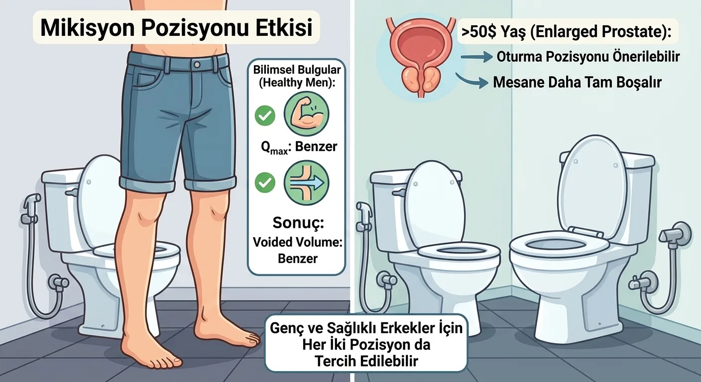 Sağlıklı Erkeklerde Miksiyon Pozisyonunun Üroflovmetrik Parametrelere Etkisi