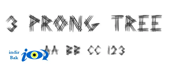 3 Prong Tree Font