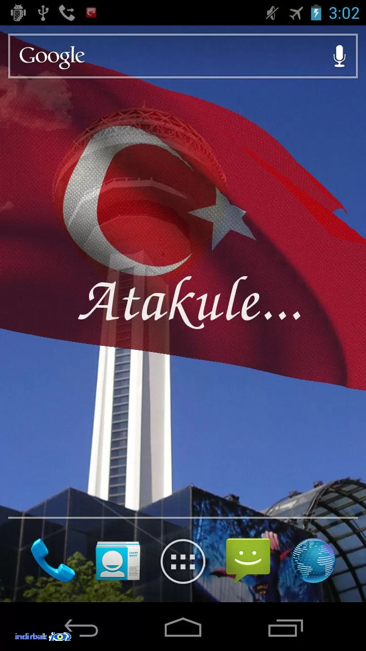 3D Türkiye bayrağı canlı duvar kağıdı