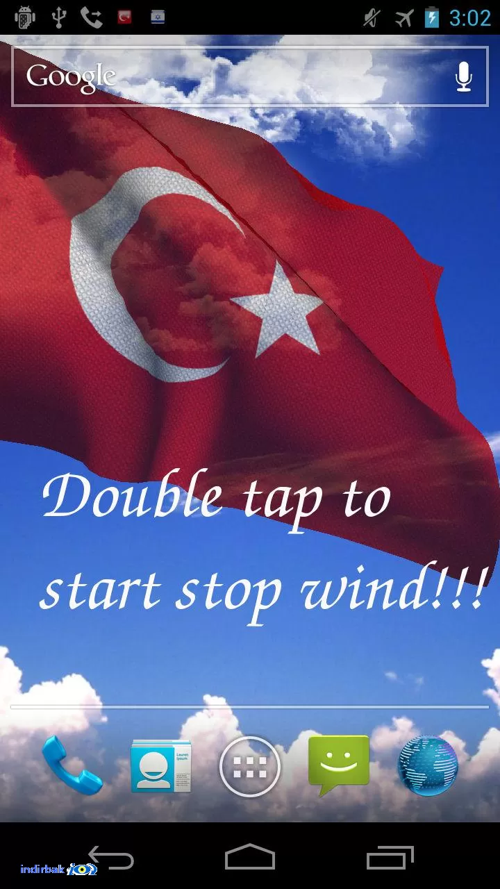 3D Türkiye bayrağı canlı duvar kağıdı