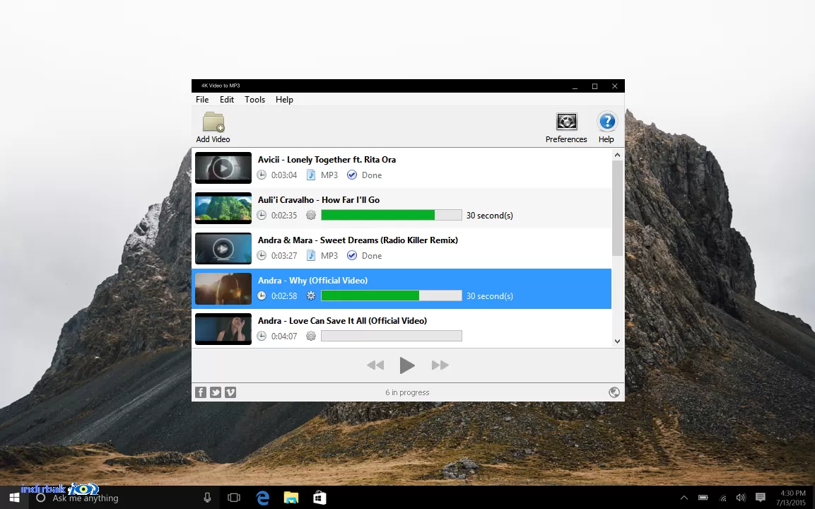 4K Video to MP3