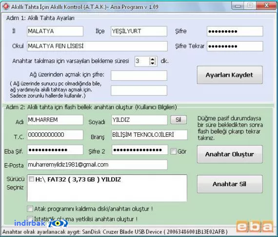 A.T.A.K  akıllı tahta usb anahtar yazılımı