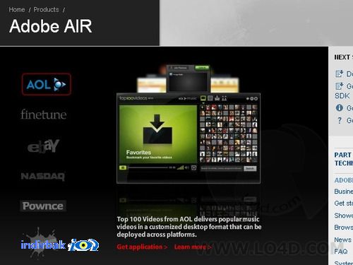 Adobe AIR  İnternet Uygulamalarını Çalıştırma