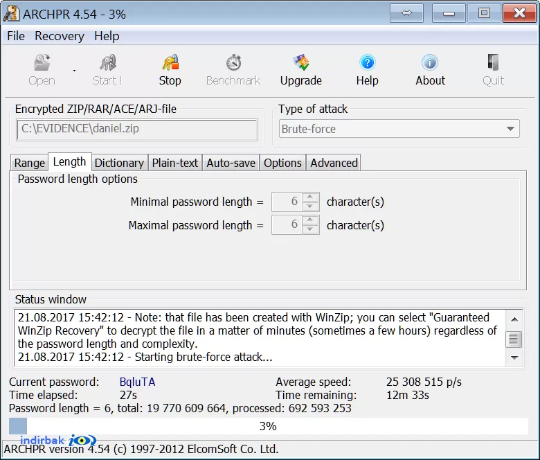 Advanced Archive Password Recovery