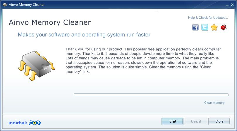 Ainvo Memory Cleaner  bellek optimize programı