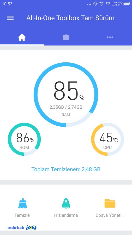 All-In-One Toolbox: ram temizleme  hızlandırma