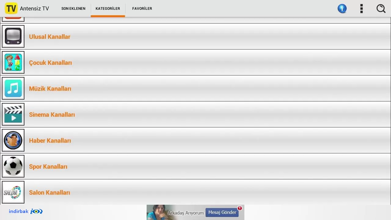 Antensiz TV  android antensiz tv