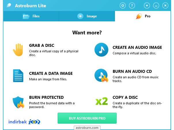 Astroburn Lite  Ücretsiz CD yazma programı