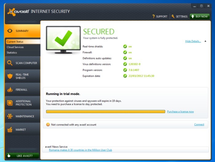 Avast Internet Security  internet güvenlik program