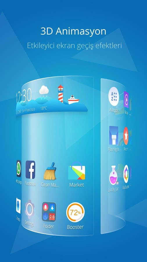 CM Launcher  android için uygulama yöneticisi