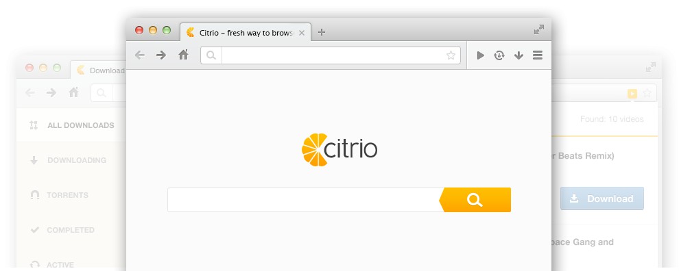 Citrio dosya indirme için web tarayıcı