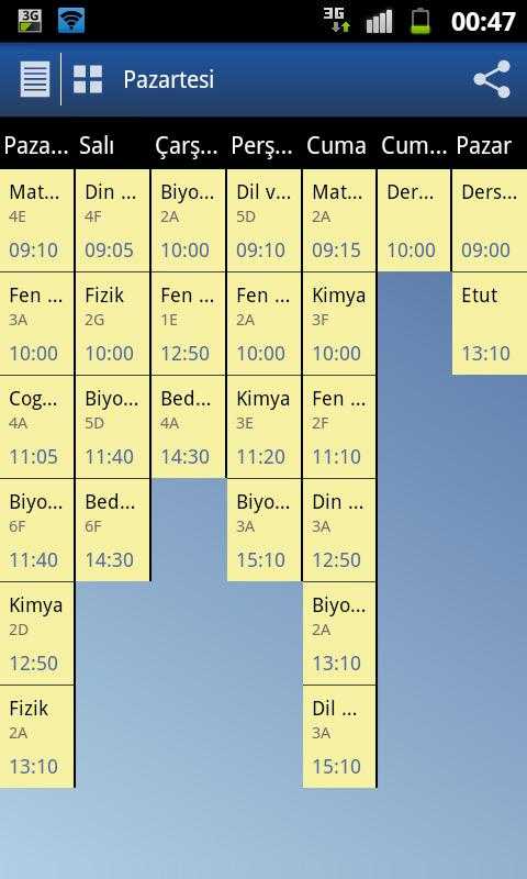 Ders Programım