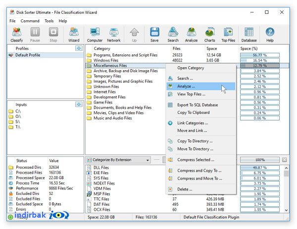 Disk Sorter  dosya sınıflandırma