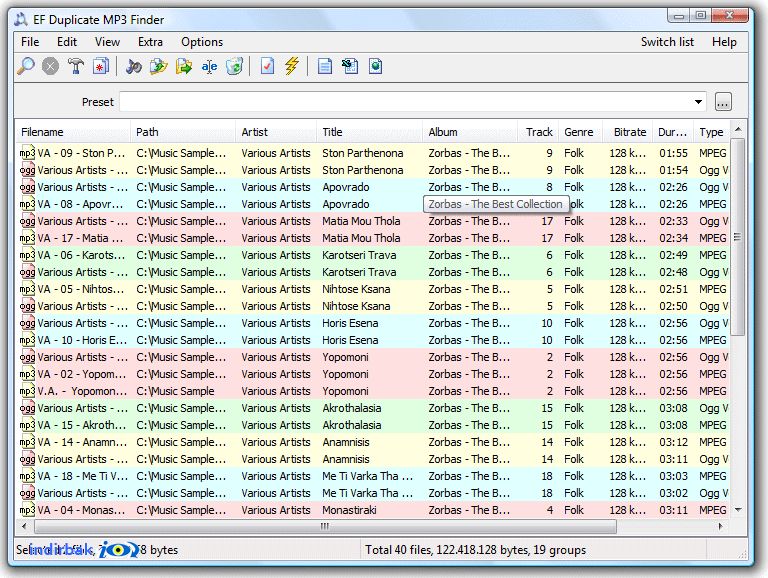 EF Duplicate MP3 Finder  EF Duplicate MP3 Finder i