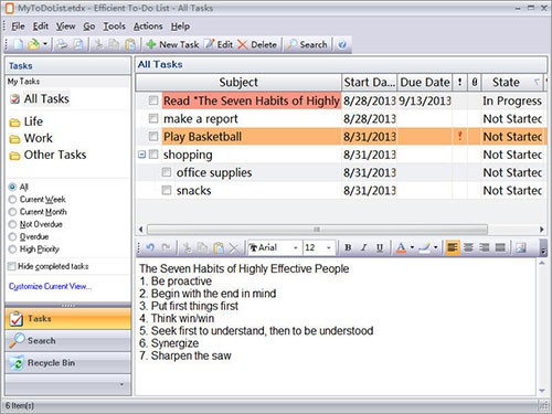 Efficient To-Do List