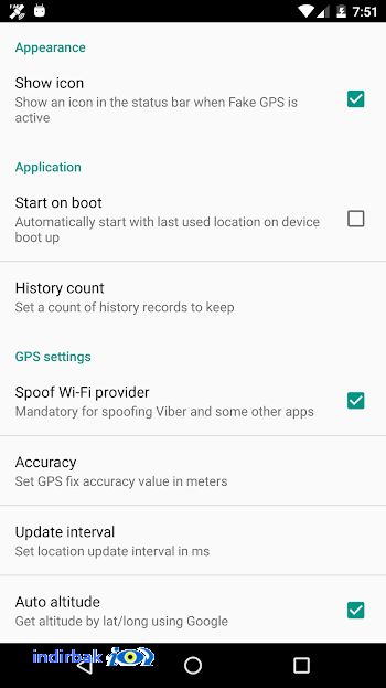 Fake GPS location