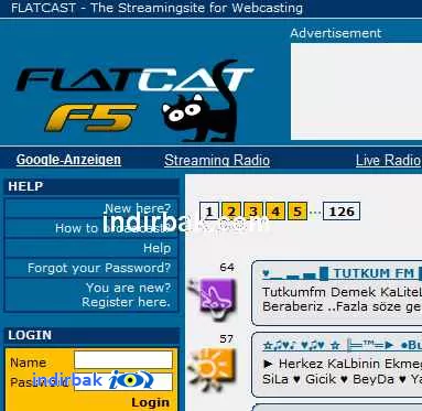 Flatcast  internetten radyo yayını yapma programı