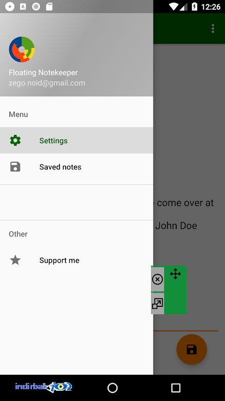 Floating Notekeeper