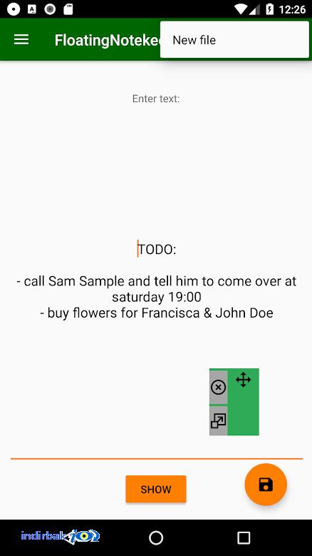 Floating Notekeeper