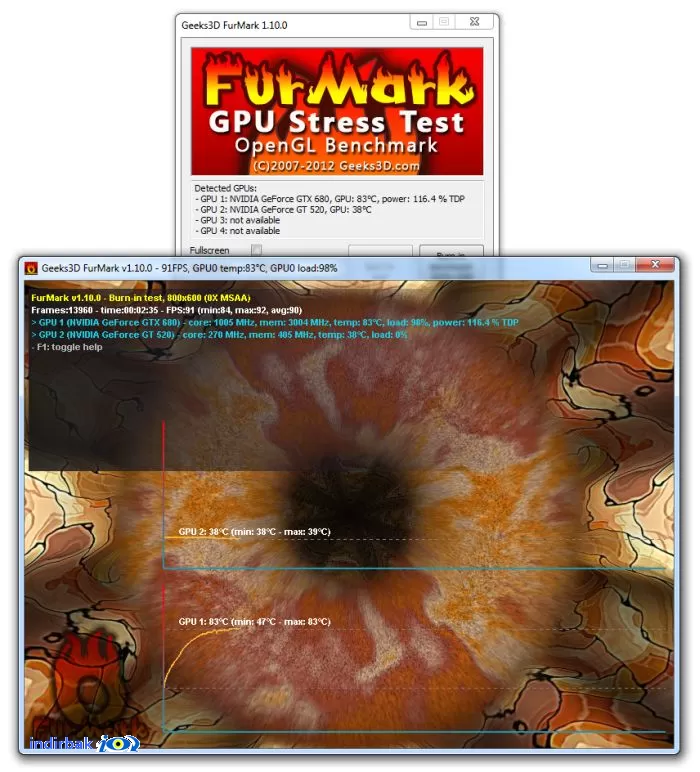 FurMark  ekran kartı test programı