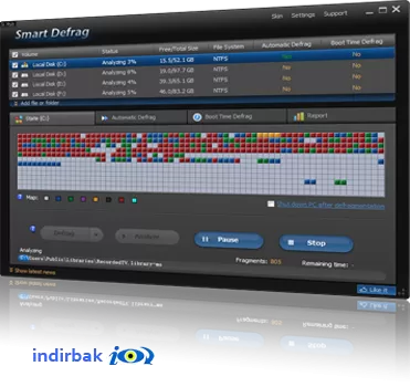 IObit SmartDefrag  disk hızlandırma