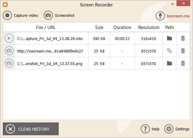 Icecream Screen Recorder