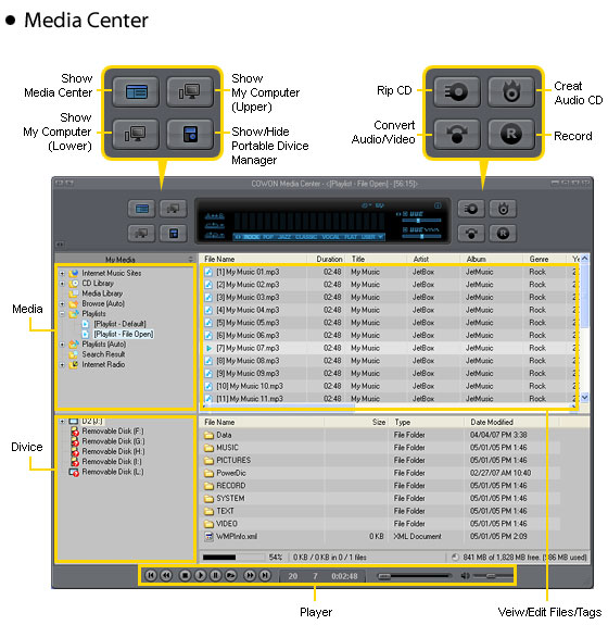 JetAudio Basic Resimli Anlatim