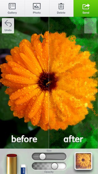 LINE Brush ios fotoğraf düzenleme