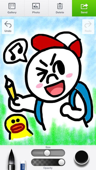 LINE Brush ios fotoğraf düzenleme