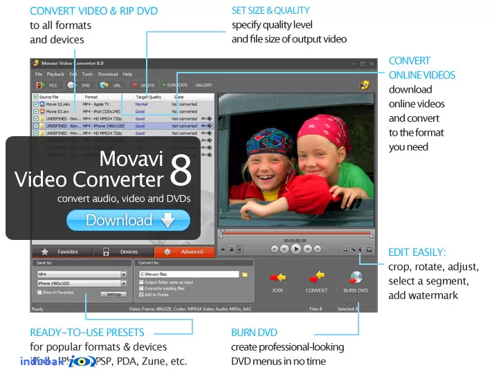 Movavi Video Converter  kaliteli video çevirici