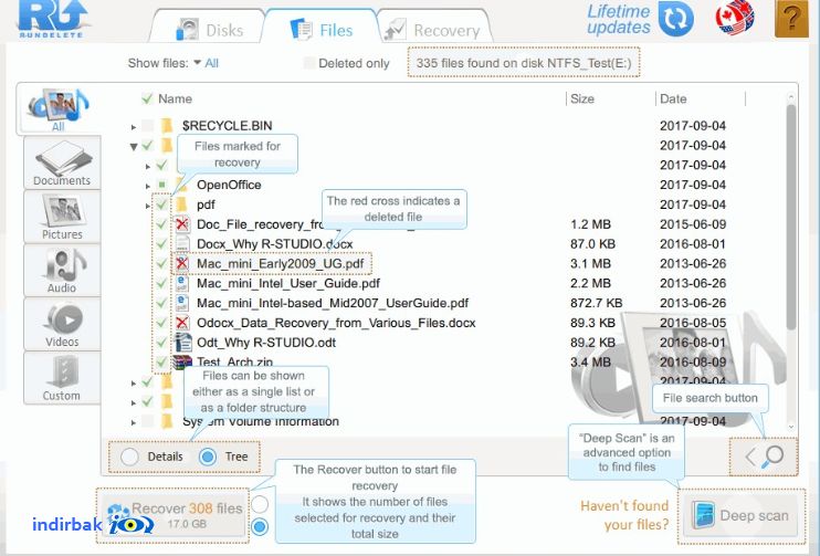 R-Undelete  Silinen dosyaları kurtarma