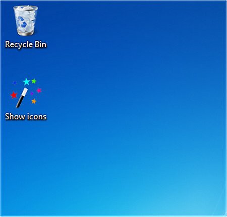 SHIcon masaüstü simge göster gizle
