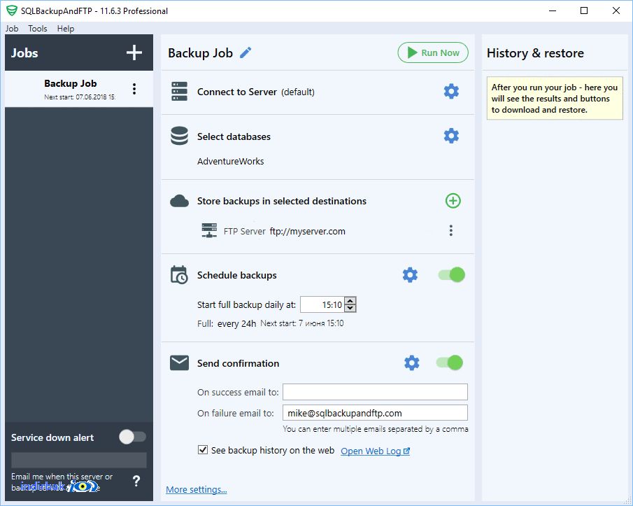 SQL Backup and FTP  SQL Backup and FTP indir