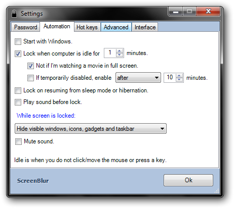 ScreenBlur Resimli Anlatim