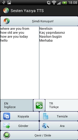 Sesten Yazıya Çeviri TTS