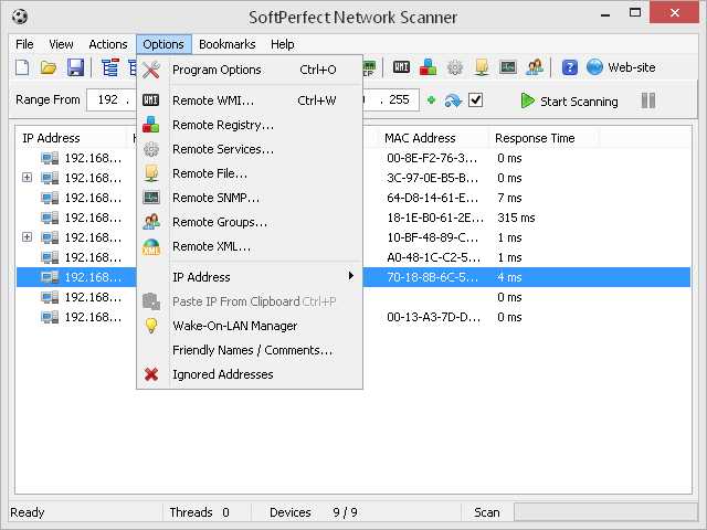 SoftPerfect Network Scanner