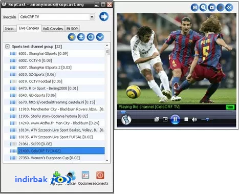 Sopcast - SopPlayer  canlı yayın izleme programı