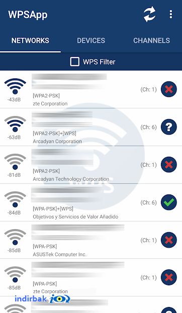 WPSApp  ağın güvenli olup olmadığını kontrol