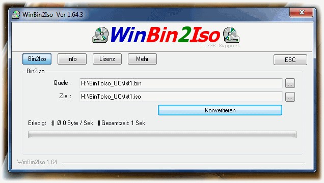 WinBin2iso  iso çevirme programı
