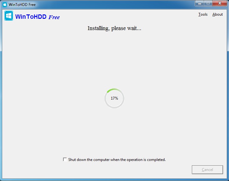WinToHDD  windows kurma programı