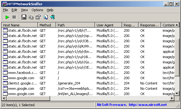 HTTPNetworkSniffer Resimli Anlatim