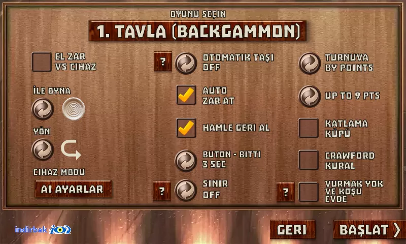 Backgammon Games : 18