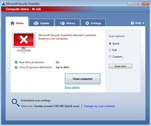 Microsoft Security Essentials Resimli Anlatim