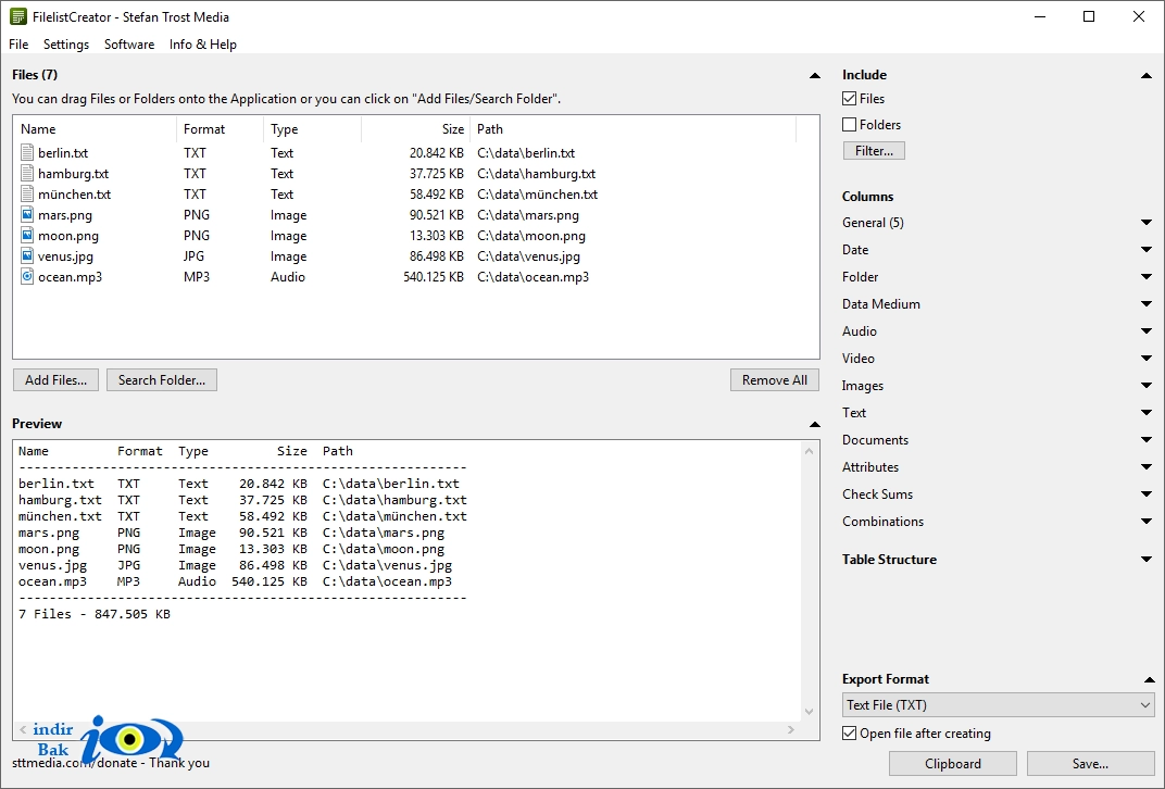 FilelistCreator