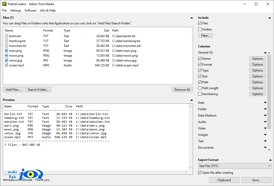 FilelistCreator
