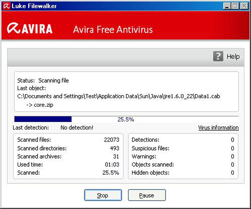 Avira Free Antivirus Resimli Anlatim virüs arama