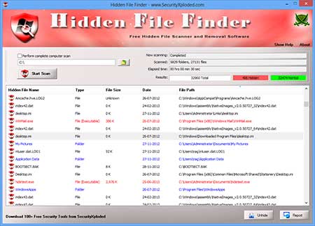 Hidden File Finder Resimli Anlatim