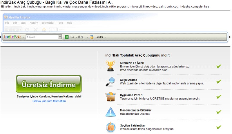 indirbak toolbar